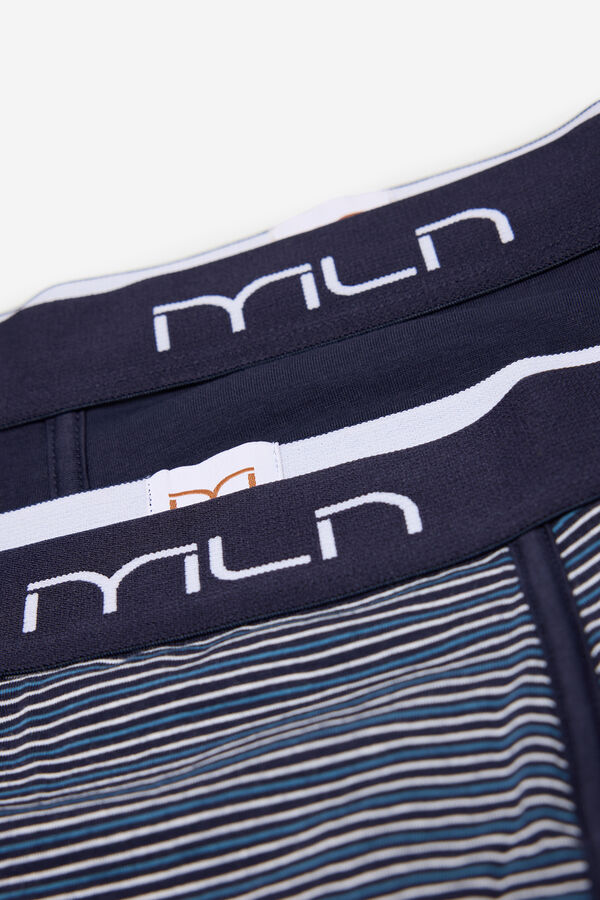 Fifty Outlet Pack de 2 boxers print rayas Navy