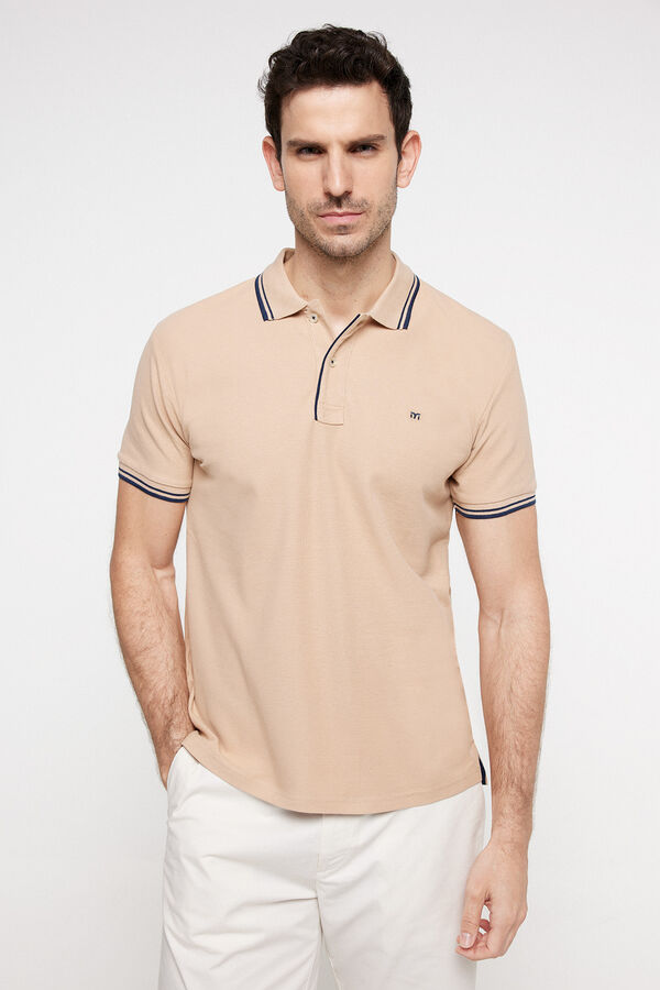 Fifty Outlet Polo Tipping Contraste Marrón