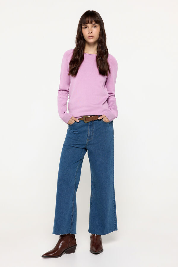 Fifty Outlet Suéter de tejido de viscosa cuello barco Rosa
