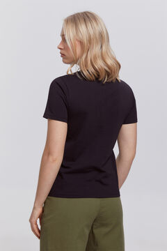 Fifty Outlet Camiseta heavy cotton botones Negro