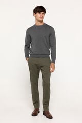Fifty Outlet Suéter básico cuello redondo ajustado Gris