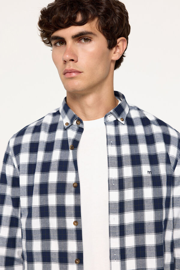 Fifty Outlet Camisa twill cuadros Azul