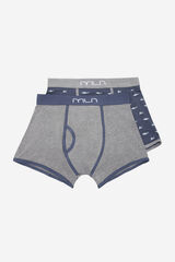 Milano Boxer algod&oacute;n estampado Navy