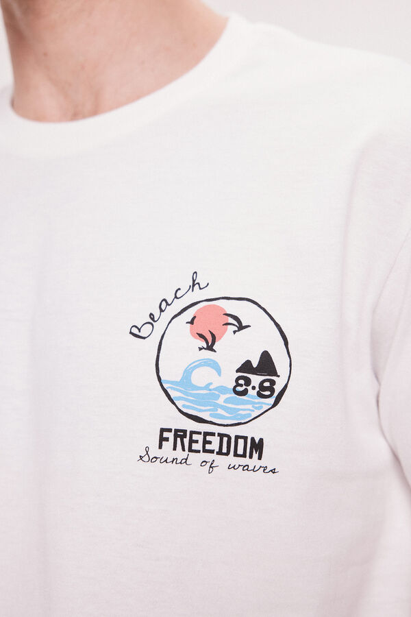 Fifty Outlet Camiseta Estampada Blanco