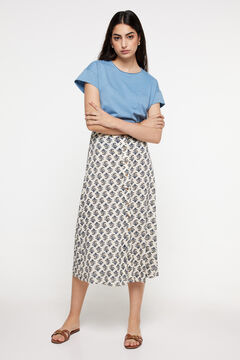 Fifty Outlet Falda midi Bambula Azul