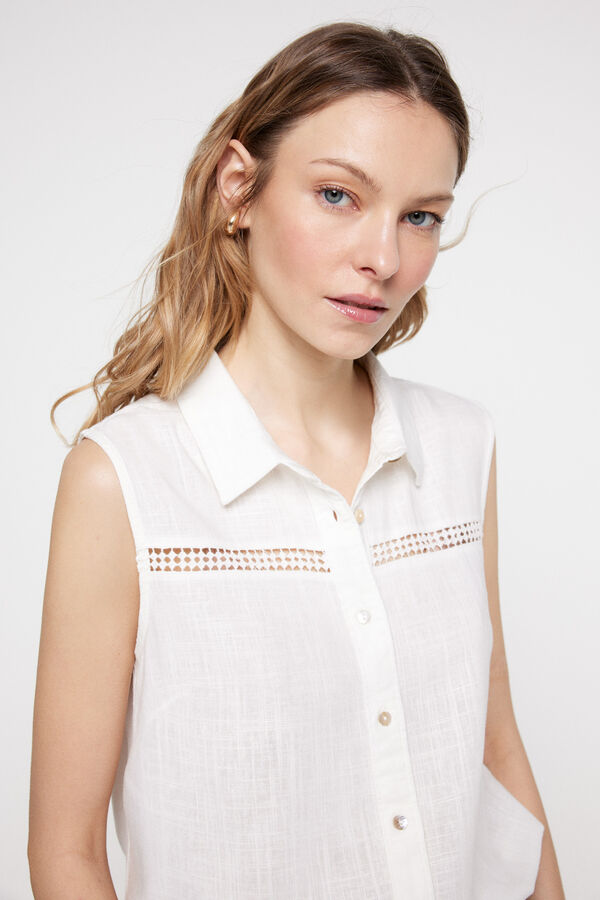 Milano Lino blouse Blanco