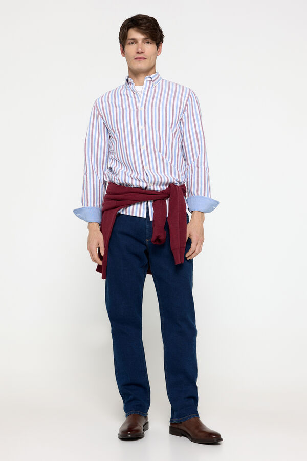 Fifty Outlet Camisa oxford rayas Morado/Lila