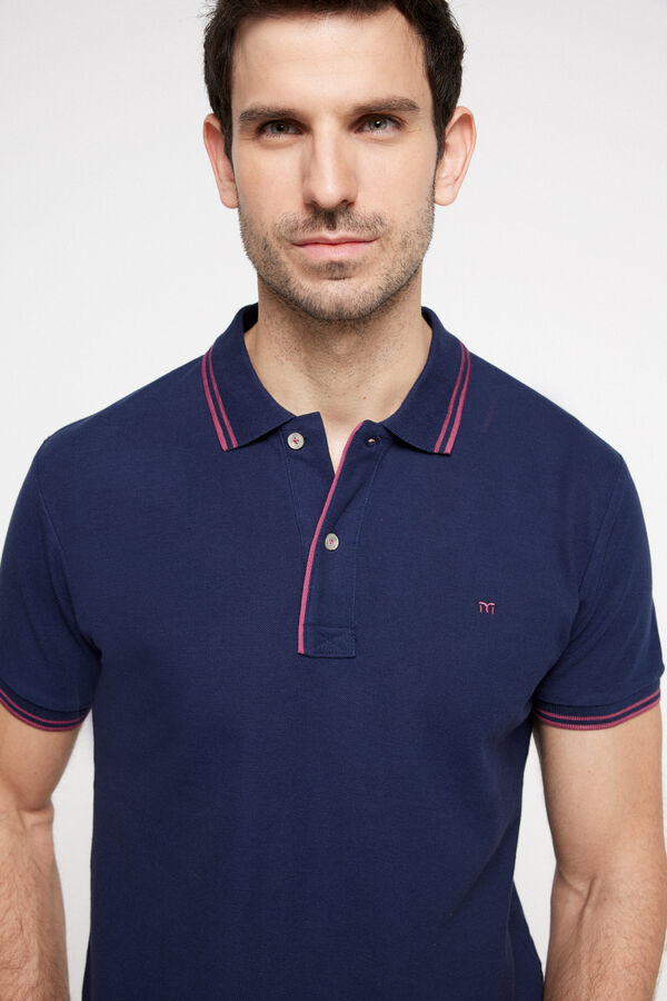 Fifty Outlet Polo Tipping Contraste Navy