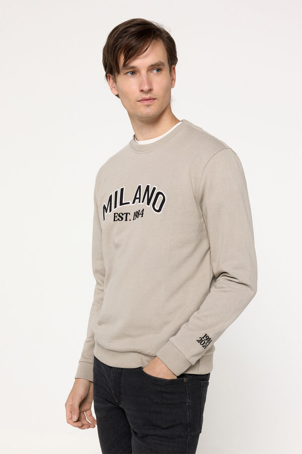 Fifty Outlet Sudadera básica aniversario Gris Oscuro