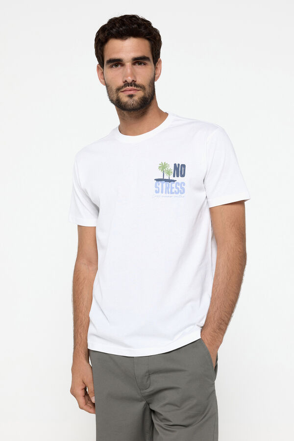 Milano Playera manga corta. 100% algod&oacute;n. Blanco
