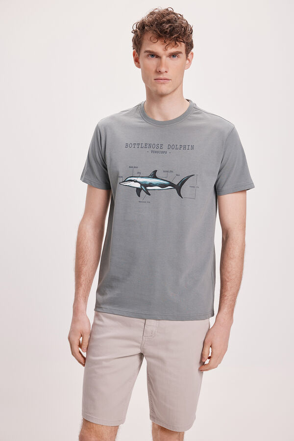 Milano Camiseta Estampada Gris Oscuro