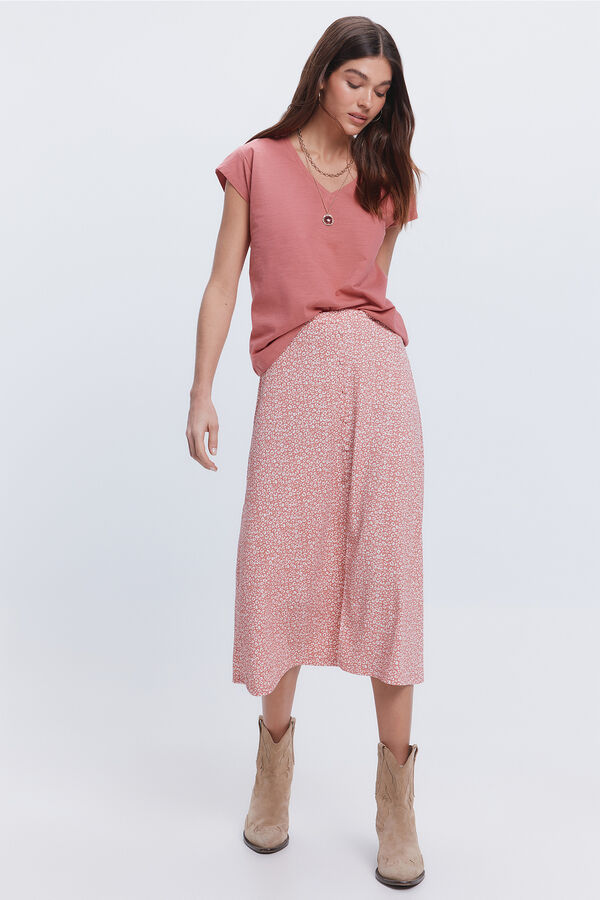 Fifty Outlet Falda midi circular Rojo