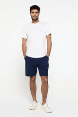 Milano Bermudas seersucker color liso Navy