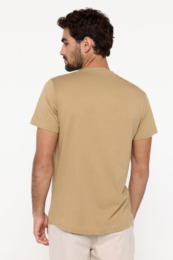 Fifty Outlet Playera básica 100% de algodón Tostado
