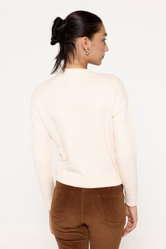 Fifty Outlet Jersey con estructura de cables Marfil