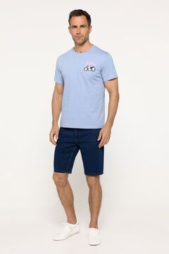 Fifty Outlet Bermuda Denim Slim. Azul