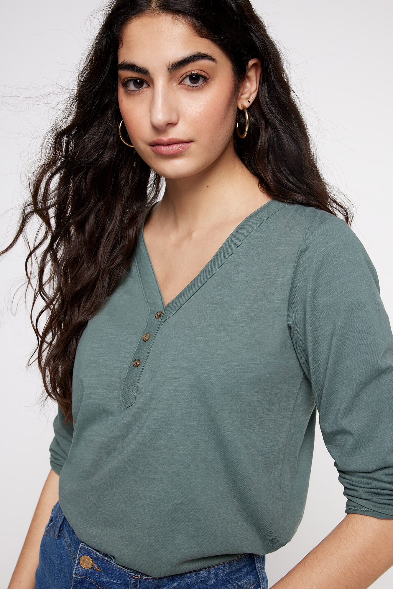 Camiseta tapeta botones Playeras de mujer WomenSecret MX