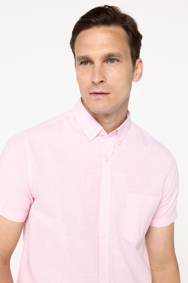 Fifty Outlet Camisa slub lisa Rosa