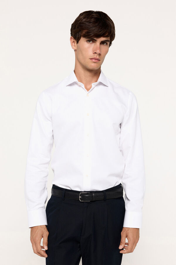 Fifty Outlet Camisa vestir lisa Blanco