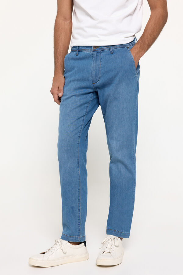 Fifty Outlet Chino denim algodón Azul