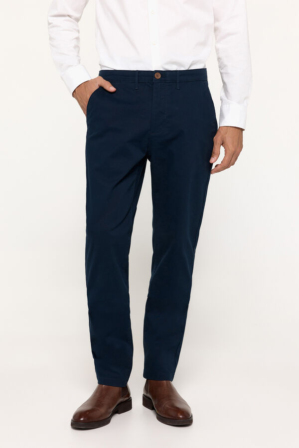 Fifty Outlet Pantalón chino liso Navy