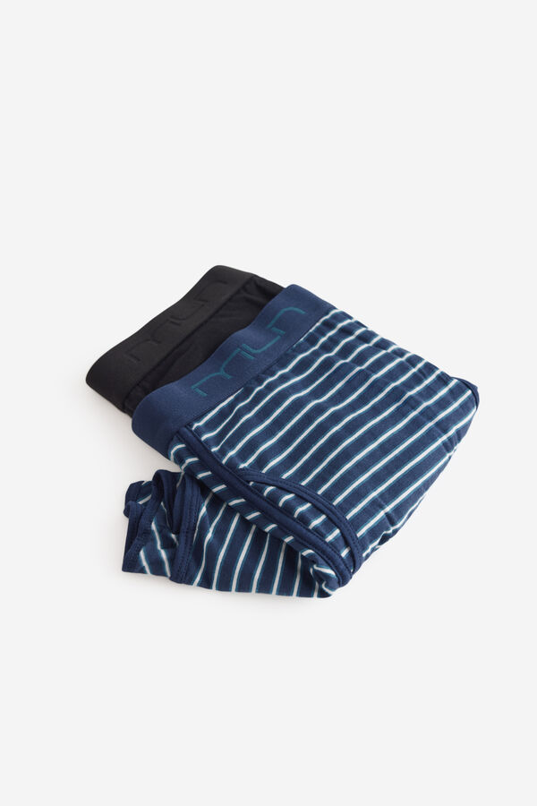 Milano Pack boxer liso y estampado Navy