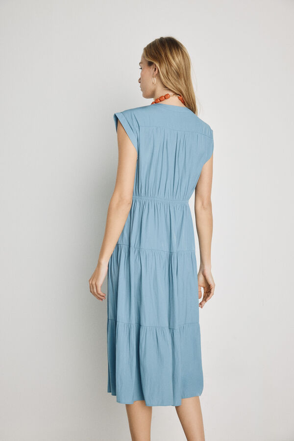 Milano Vestido escote pico Azul Claro