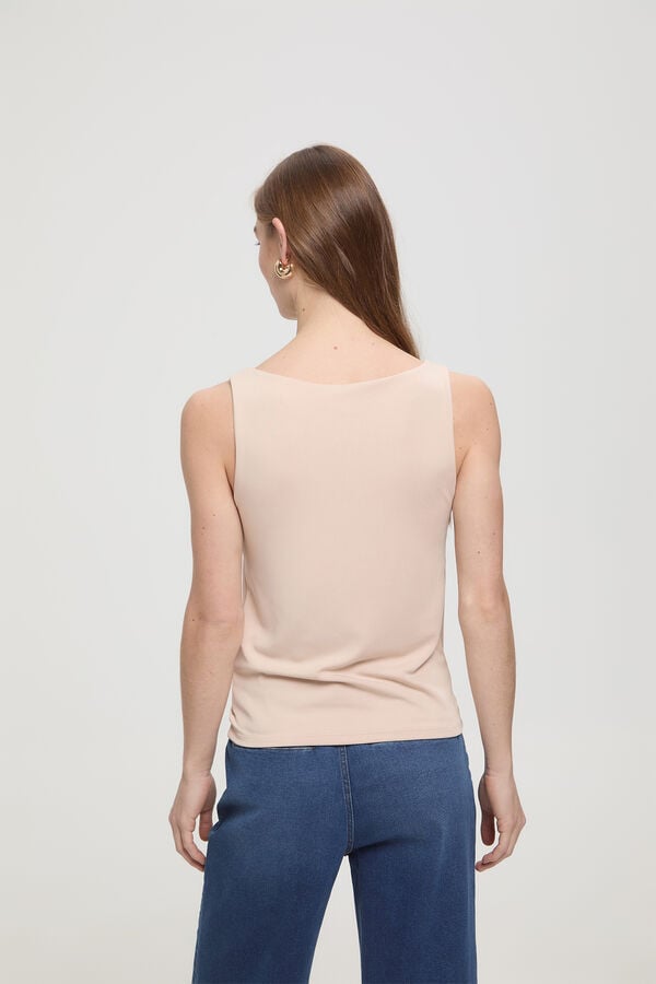 Milano Camiseta el&aacute;stica tirante ancho Rosa