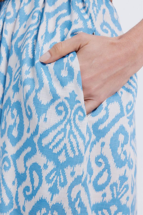 Milano Vestido corto fluido Azul