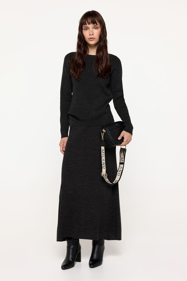 Fifty Outlet Falda evasé tricot Marengo