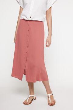 Fifty Outlet Falda midi Bambula Rosa