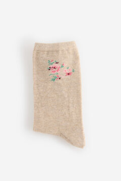 Fifty Outlet Calcetines flor posicional Marrón