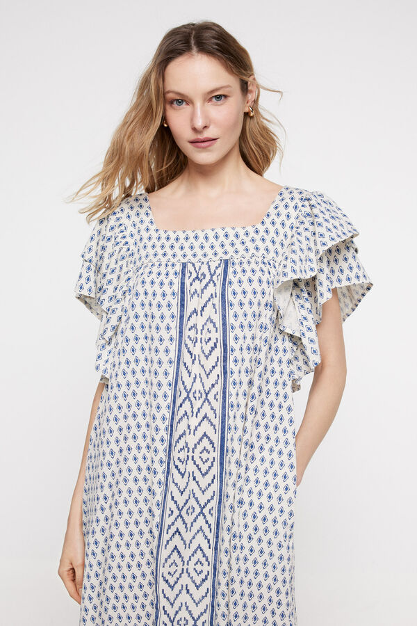 Milano Lotus dress Azul