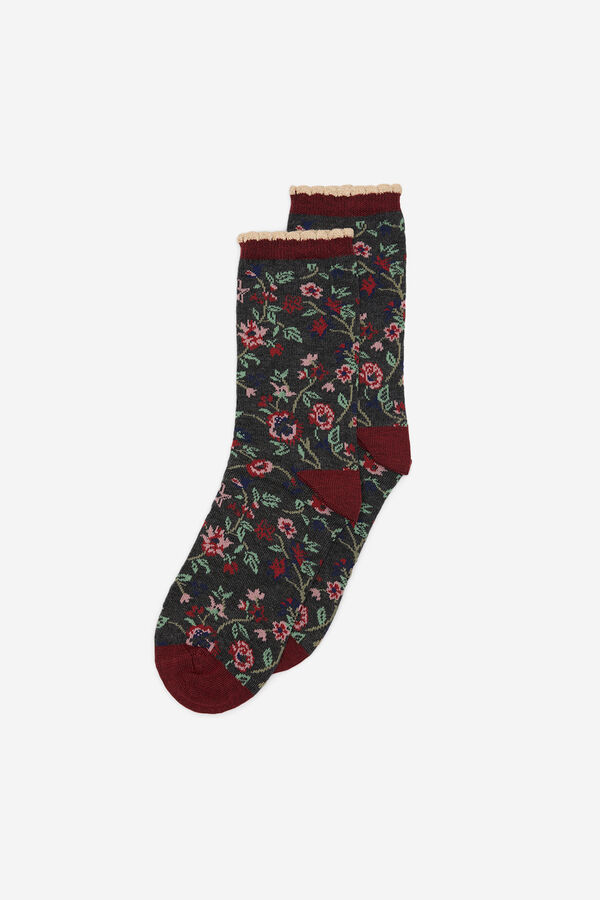 Fifty Outlet Calcetines flores natural
