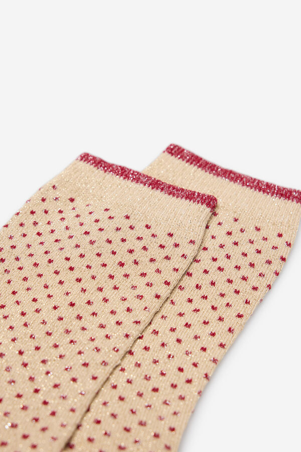 Fifty Outlet Calcetines lunares lurex Granate