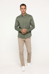 Fifty Outlet Camisa sport estructura Kaki Oscuro
