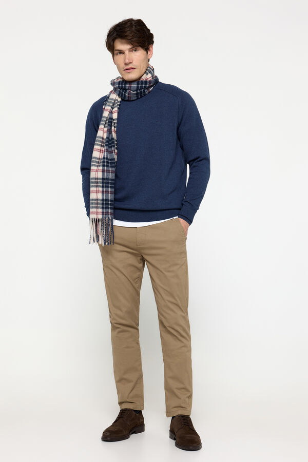 Fifty Outlet Pantalón chino liso Marrón Oscuro