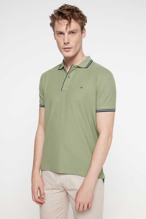 Fifty Outlet Polo Tipping Contraste Verde