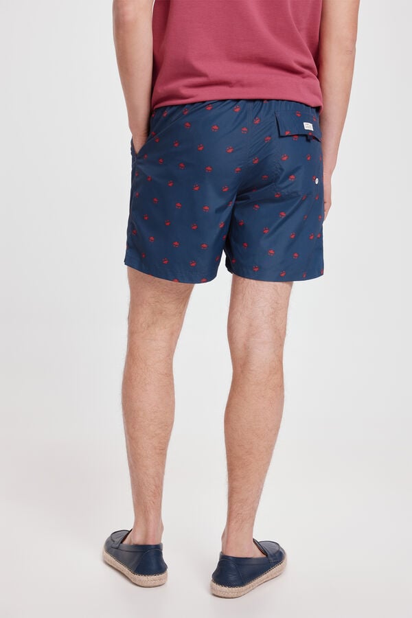 Fifty Outlet Bañador estampado a contraste Azul
