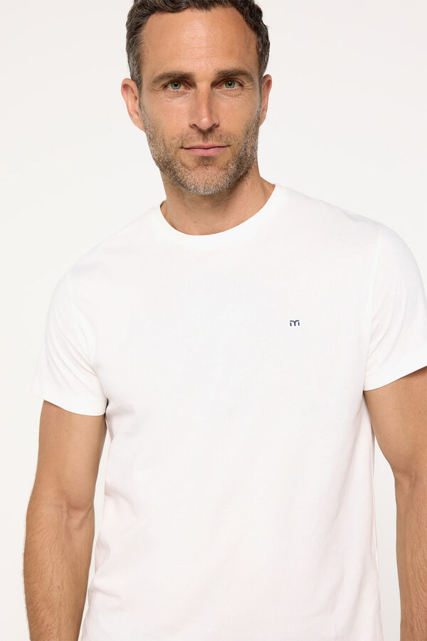 Fifty Outlet Playera básica 100% de algodón Blanco