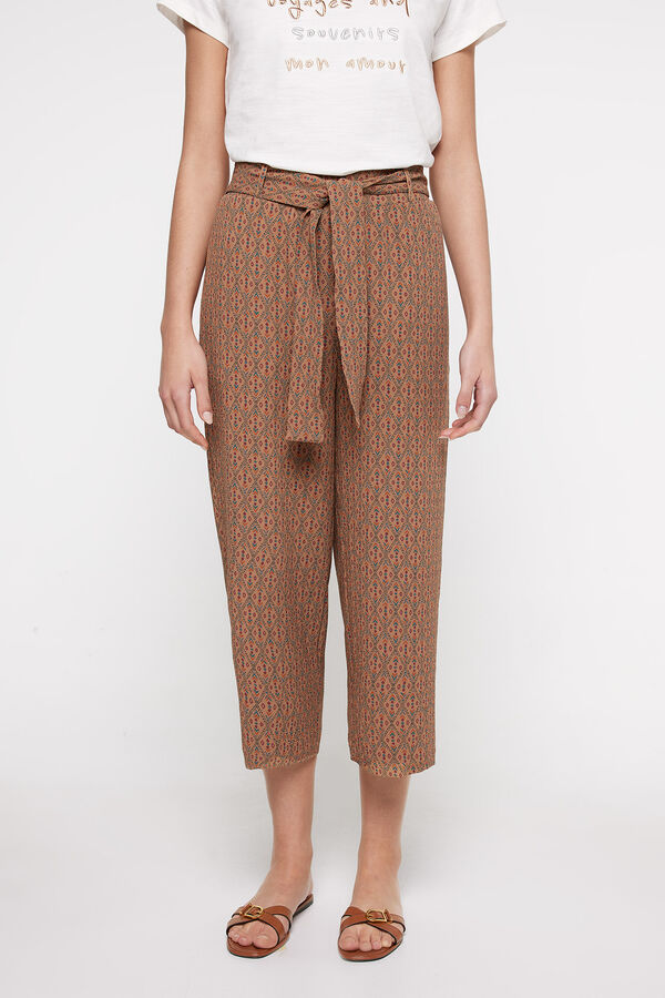 Milano Pantal&oacute;n culotte crop Tostado