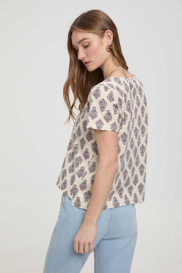 Milano Camiseta manga corta estampada natural