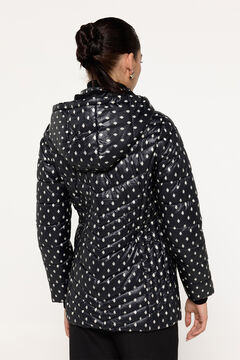 Fifty Outlet Abrigo acolchado de tejido estampado con capucha Estampado