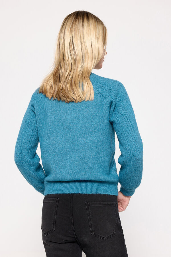 Fifty Outlet Jersey grueso calado azul Azul