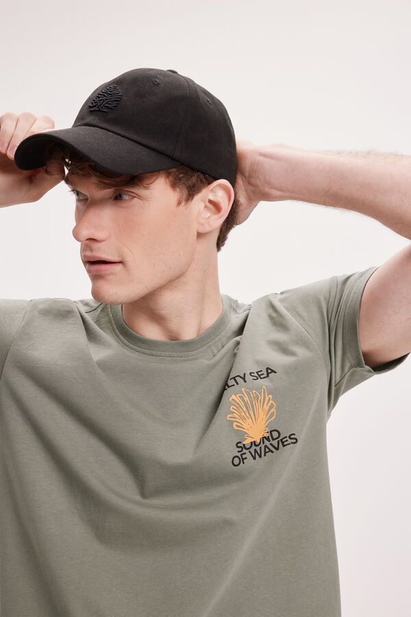 Fifty Outlet Camiseta Estampada Kaki Claro
