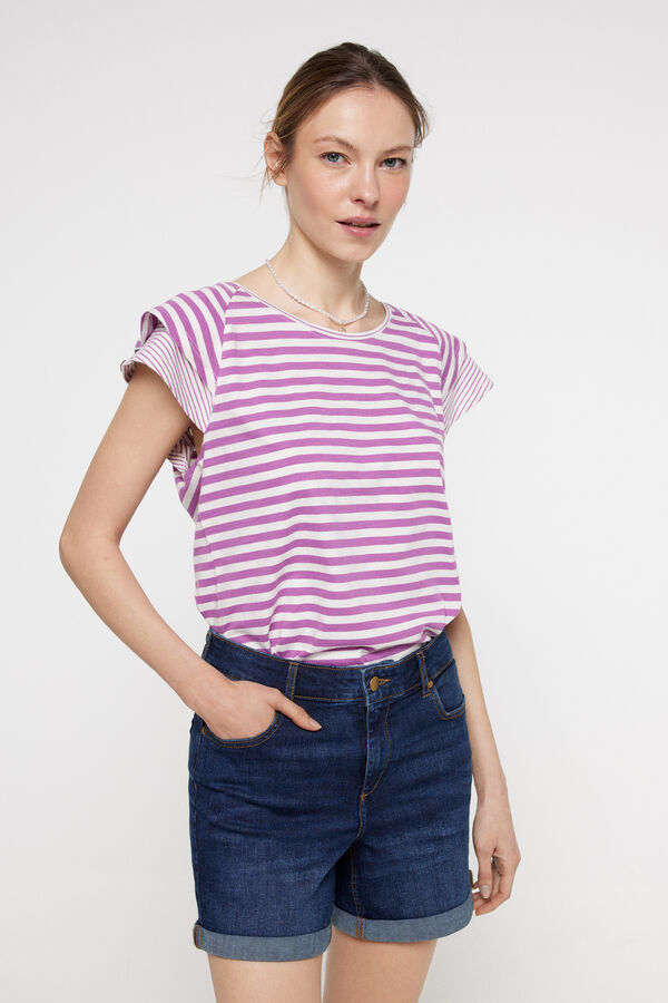 Milano Camiseta Rayas Morado/Lila
