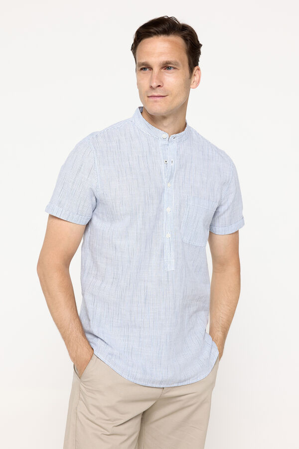 Milano Camisa mao polera Azul