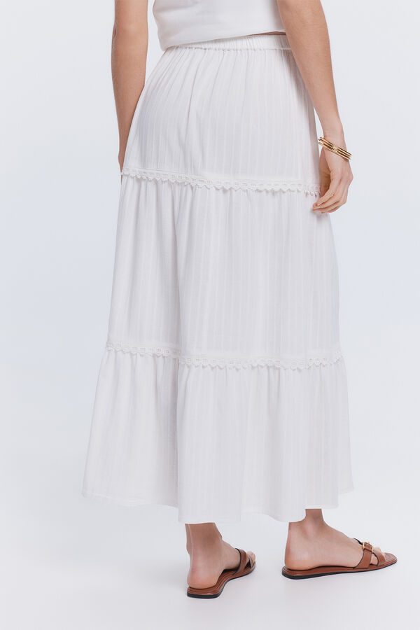 Fifty Outlet Camiseta sin mangas escote en pico con fornitura Blanco