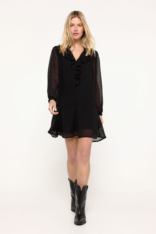 Fifty Outlet Vestido gasa Negro