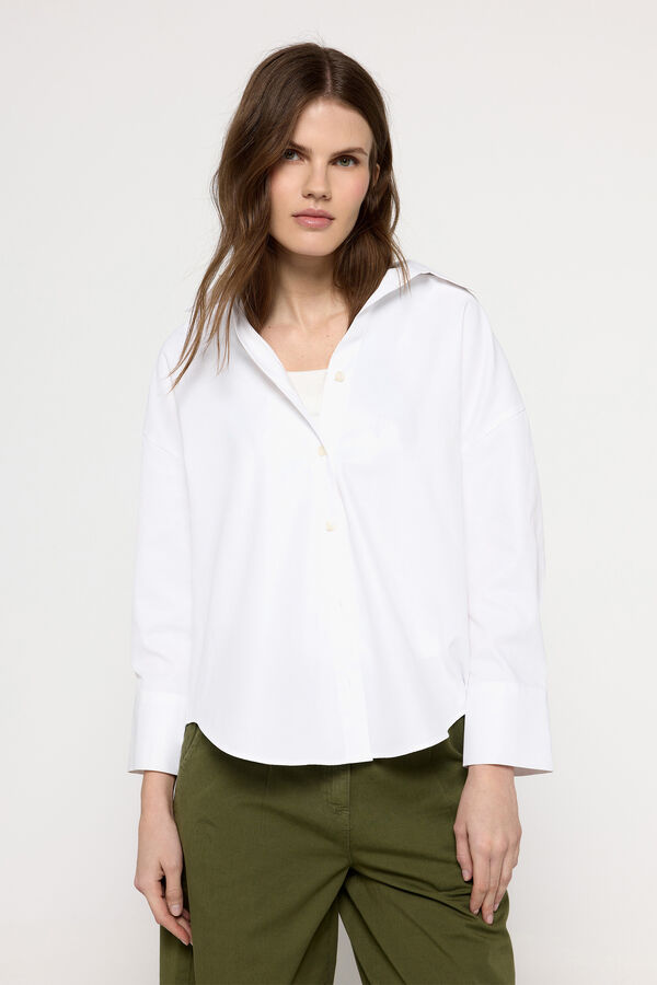 Fifty Outlet Camisa básica popelín Blanco